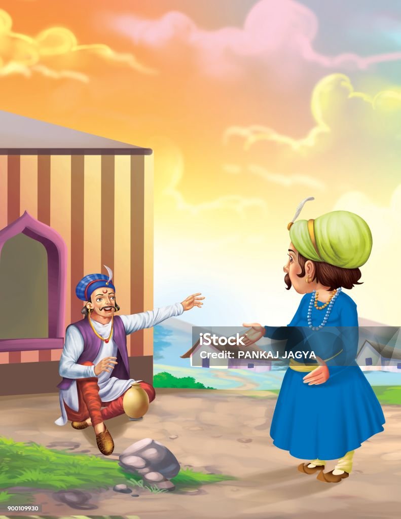 Akbar And Birbal Story Stock Illustration - Download Image Now - Cartoon,  Cheerful, Child - iStock