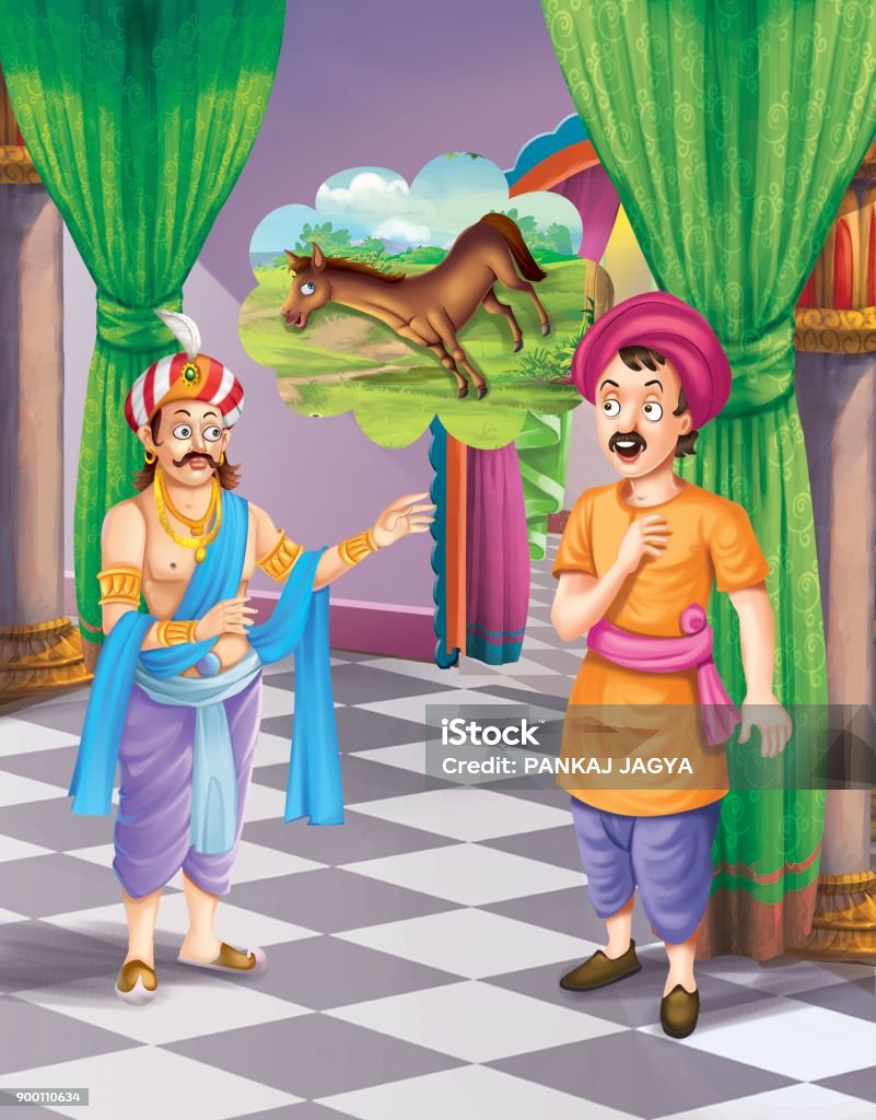 Tenali Raman Stories Stock Illustration - Download Image Now - Adult, Art,  Cartoon - iStock