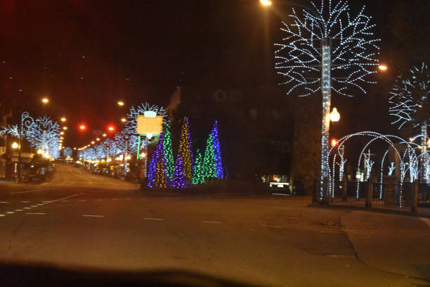 istock Christmas Street Decorations and lights 900110866