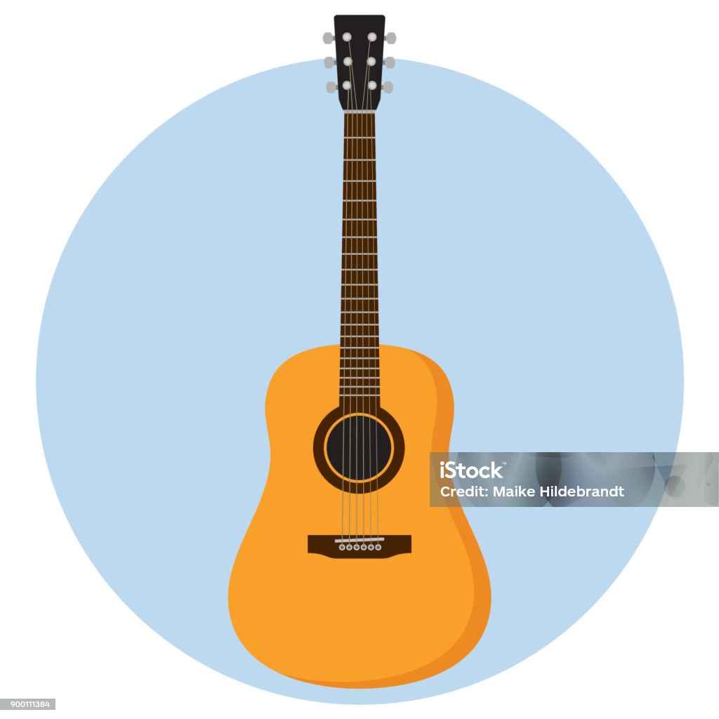 guitar Flat Design guitar Icon Guitar stock vector