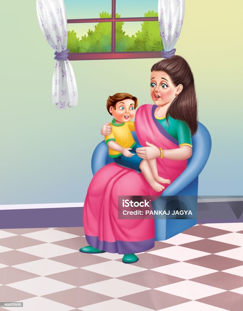 Mother Stock Illustration - Download Image Now - Child, India, Mother -  iStock