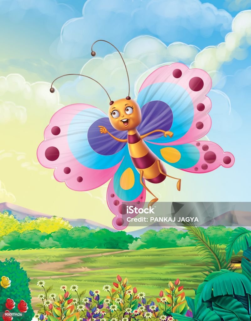 Caterpillar And The Rose Stock Illustration - Download Image Now - April,  Art, Cartoon - iStock