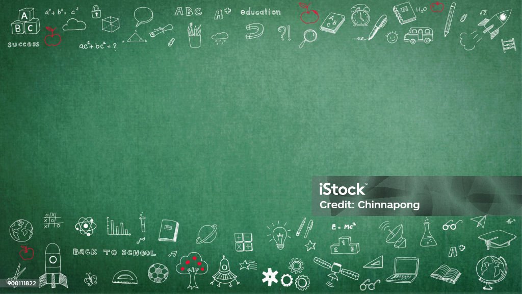 Scuola di educazione lavagna con spazio per la copia - Foto stock royalty-free di Insegnante