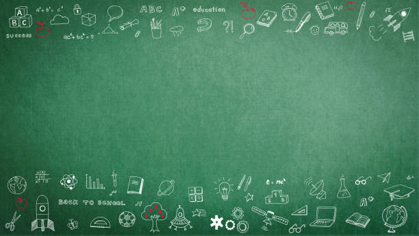 education school black chalkboard with copy space - admiration imagens e fotografias de stock