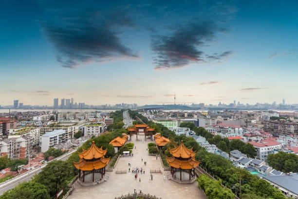 istock wuhan cityscape at dusk 900119270