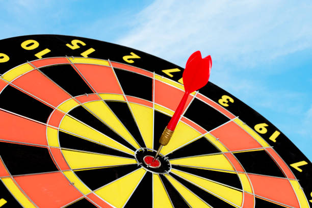 istock dart target board, abstract of success with blue sky 900120524
