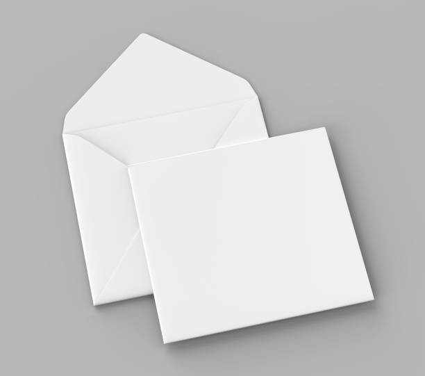istock Blank white realistic baronial envelopes mock up. 3d rendering illustration. 900127558