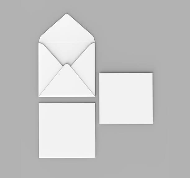 istock Blank white realistic baronial envelopes mock up. 3d rendering illustration. 900127610