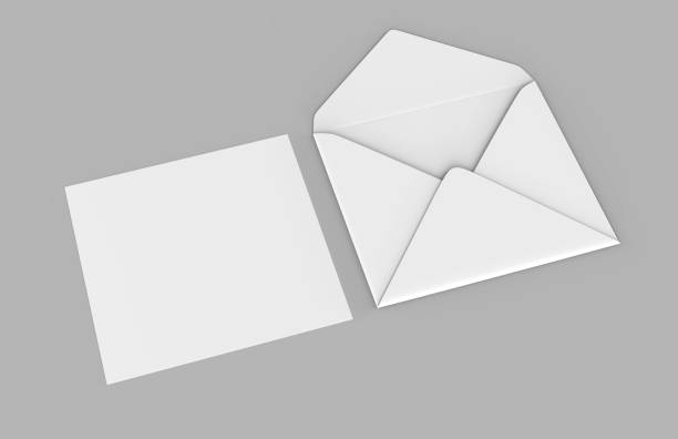 istock Blank white realistic baronial envelopes mock up. 3d rendering illustration. 900127614