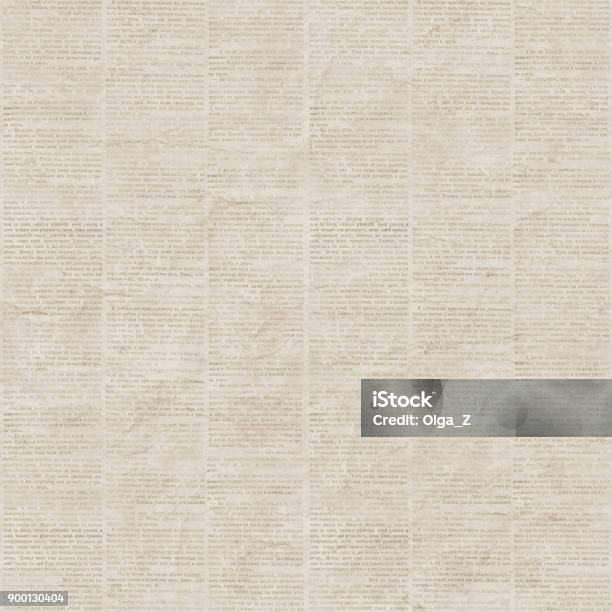 Vintage Newspaper Seamless Pattern Stock Photo - Download Image Now - Backgrounds, Scrapbook, Textured