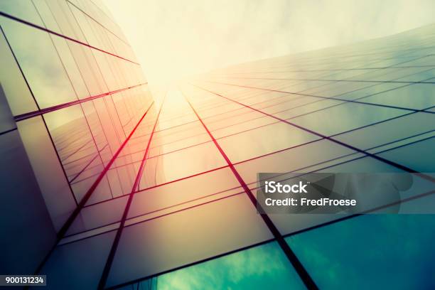 Modern Architecture Double Exposure Stock Photo - Download Image Now - Abstract, Generic Location, Backgrounds