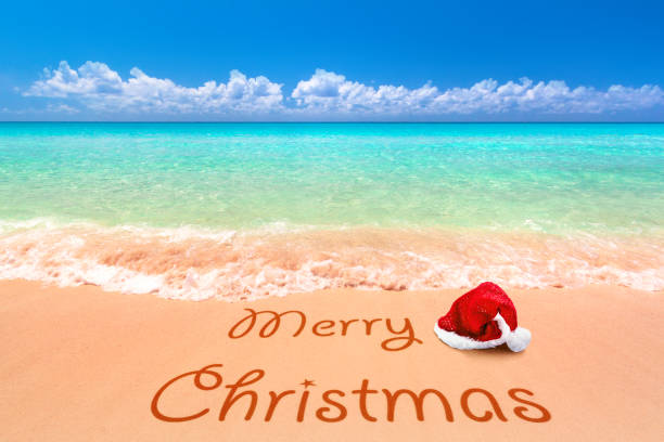 istock Merry Christmas from the tropical beach 900144016