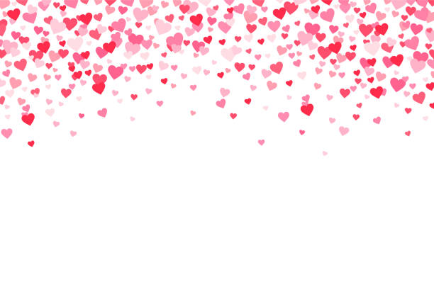 illustrations, cliparts, dessins animés et icônes de vector rose & rouge fond de coeurs pour le jours de la saint-valentin - confetti party banner backgrounds
