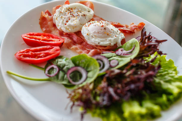 istock Vegetarian salad on white plate. 900189046