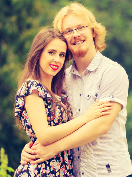 istock Happy man and woman having date outside 900192246