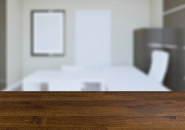 istock Modern office Cabinet. Meeting room.   Wooden table. 900192938