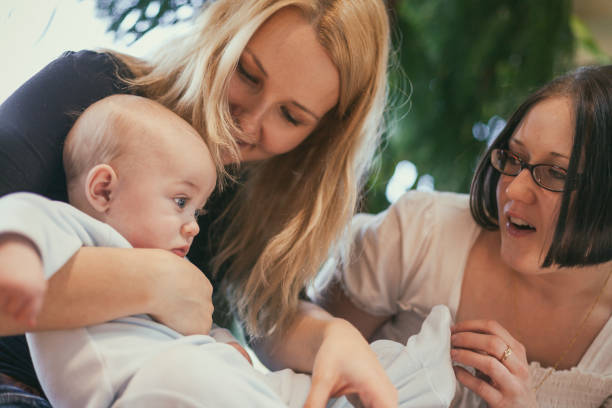 istock Two women and their baby. 900199922