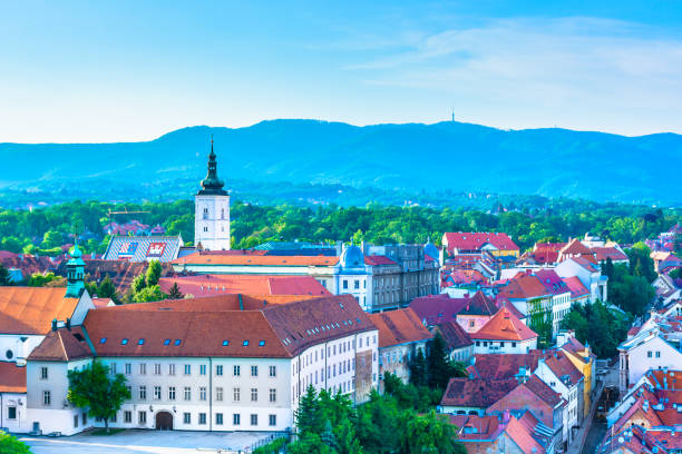 istock Zagreb upper town aerial. 900210518