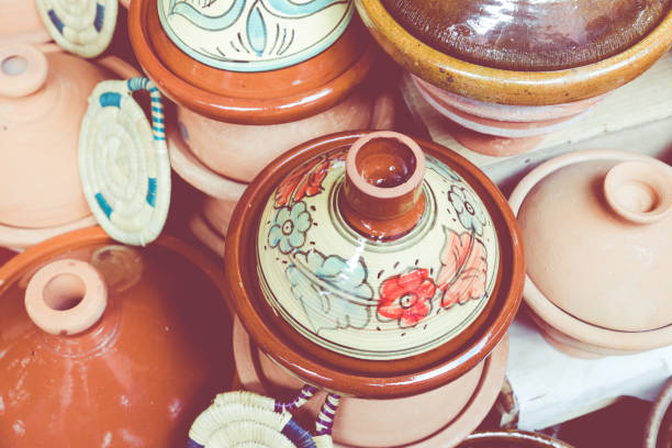 Tajines in the market, Marrakesh,Morocco