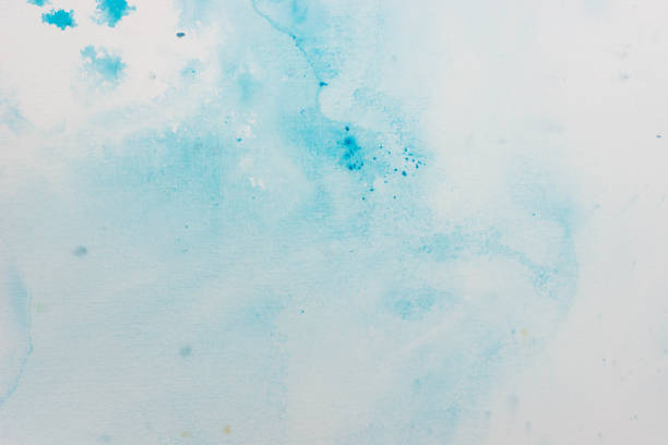 istock blue watercolor painting on white paper background texture 900220678