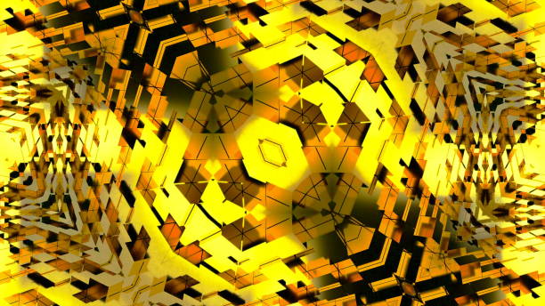 istock Abstract background with gold kaleidoscope 900225162