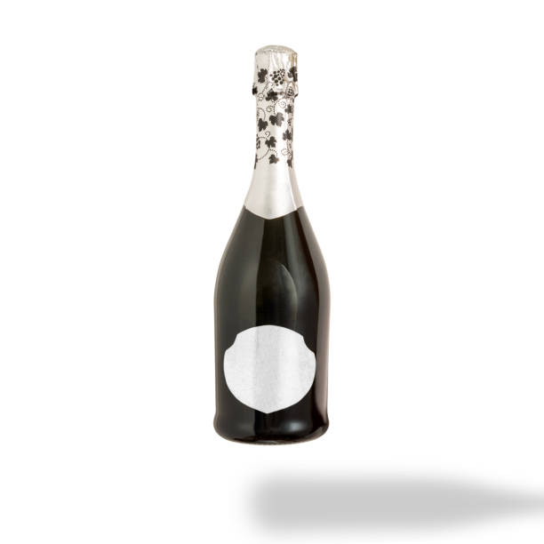 Bottle of champagne. Isolated.