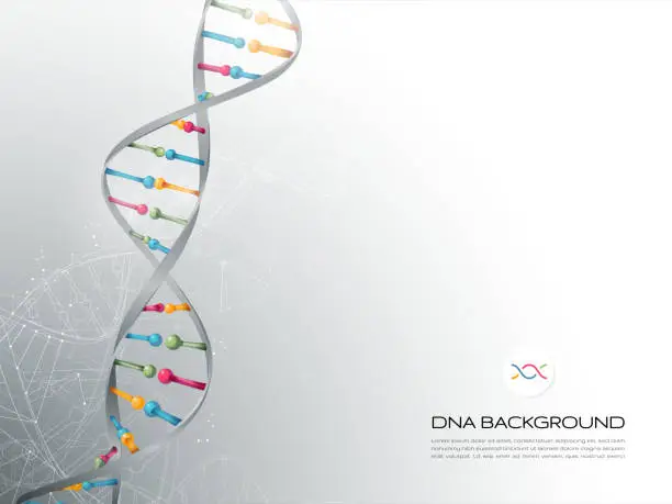 Vector illustration of DNA Abstract Background