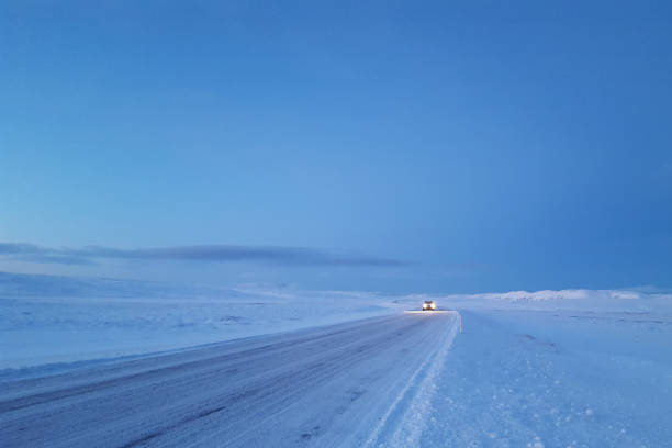 istock Snow covered Icelandic road 900259618