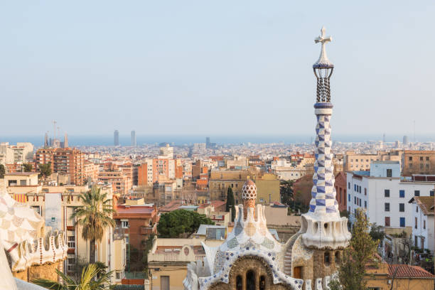 istock Barcelona cityscape seen from park Guell 900269202
