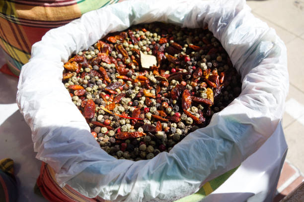 Dried spices in the market.