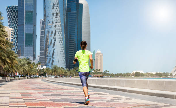 istock Female runner in Doha, Qatar 900272494