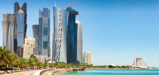 istock The skyline of Doha on a sunny spring day 900274832