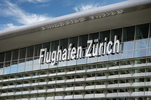 Terminal of Zurich Airport, which is one of the biggest flight transits in the Central Europe,