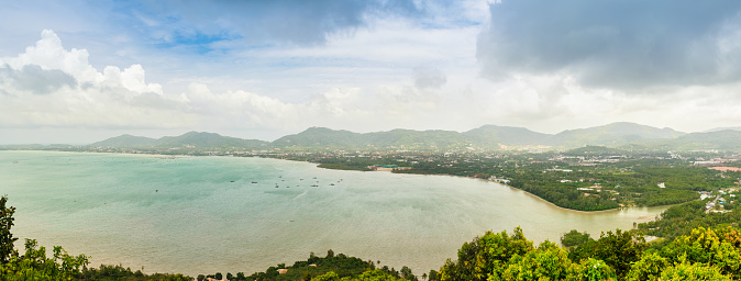 Beautiful view from Khao-Khad Views Tower, tourists can enjoy the 360-degree view such as Chalong bay, Panwa cape, Sire island, Bon island, tiny and large islands around Phuket including Phuket city. This tower was built according to Vichit district office project.