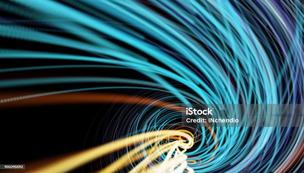 Going Through A Tunnel With High Speed Abstract Stock Photo