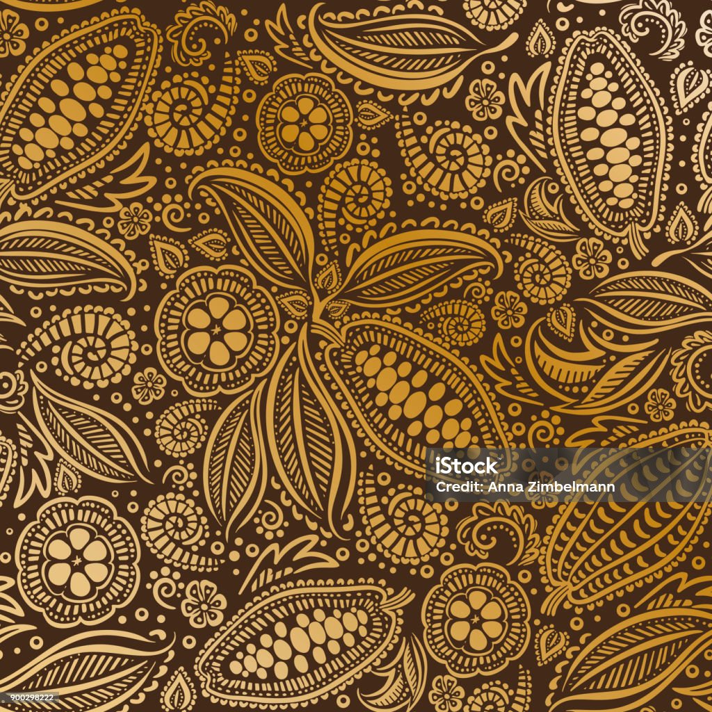 Cacao Pattern Cacao Beans Seamless Pattern Stock Illustration - Download Image Now ...