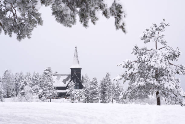 istock Holmenkollen Chapel after heavy snowfall in December, Oslo Norway 900302384