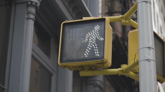 Pedestrian Traffic Light at Intersection in USA