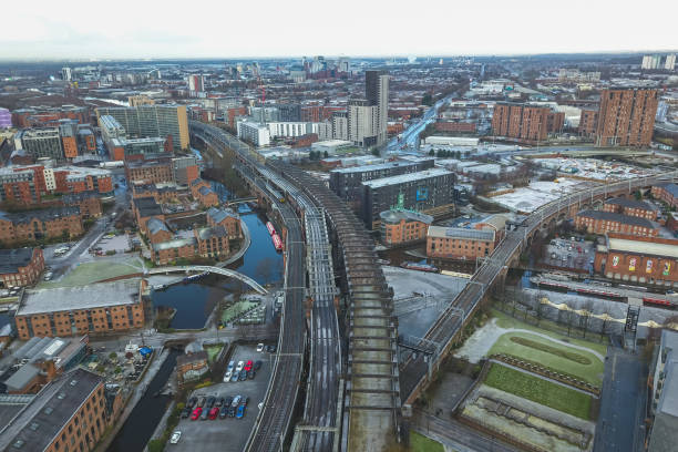 istock Aerial Drone Manchester City Centre 900305760