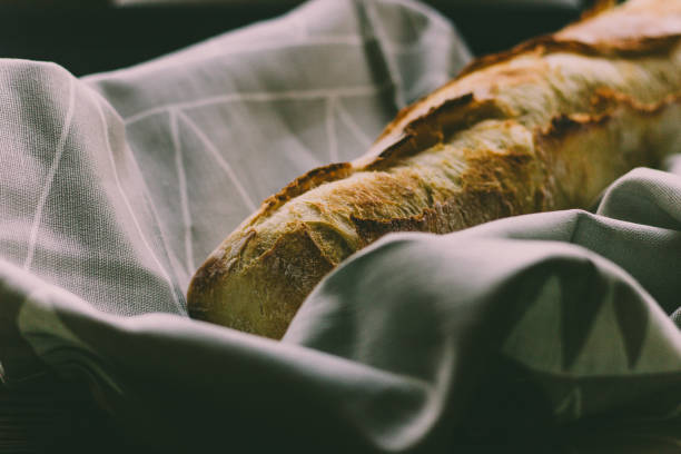 istock Fresh bread french baguette 900321020