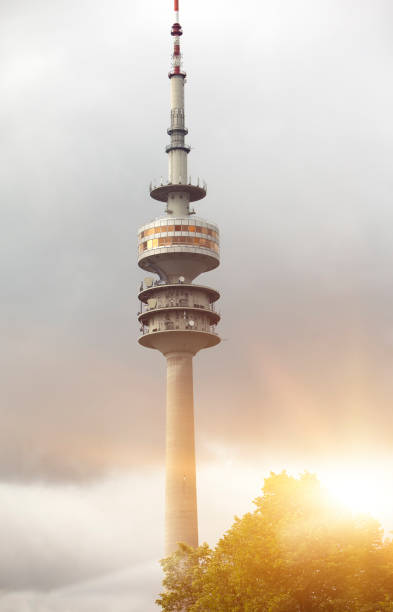 Munich television tower stock photo