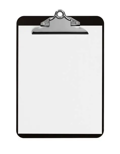 Photo of Black Clipboard with Paper