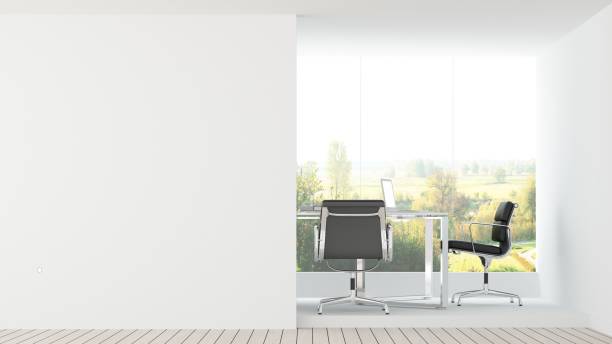 istock Interior relax space  3d rendering and background nature in hotel 900367010