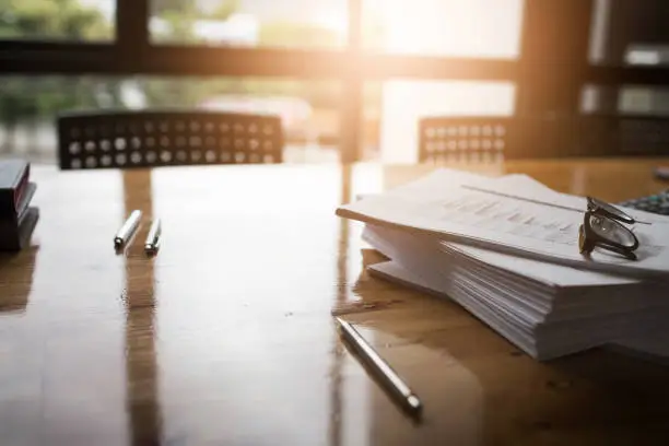 Photo of Taxpayer's desk and excise documents to import and export