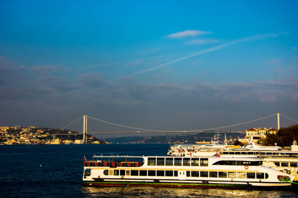 istock harbor at the Uskudar and Bosphorus bridge 900385056