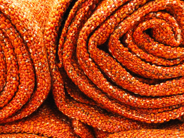 istock Top view of cloth textile surface. Close-up knitted fabric texture. 900385476