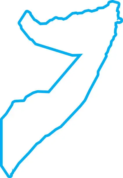 Vector illustration of Somalia Outline