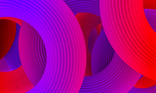 Abstract colorful circle background, 3d rendering