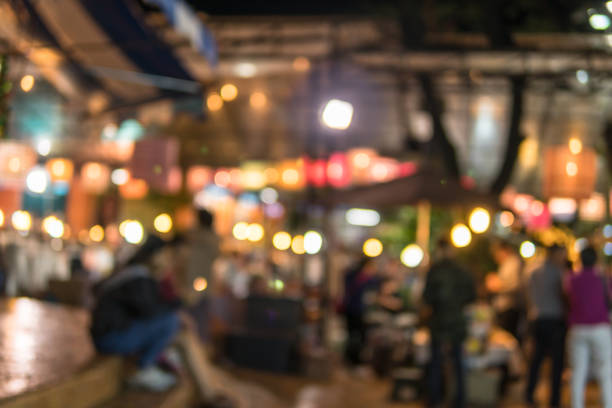 istock Image of shopping place with light blurred bokeh abstract background. 900396864