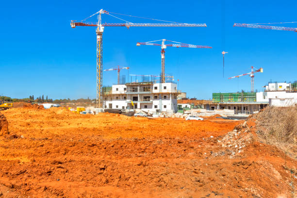 istock Construction of a residential area. 900405222